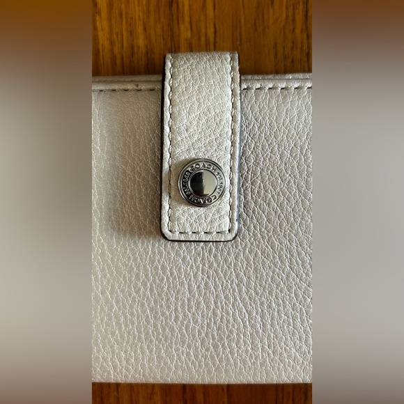 COACH Slim Bifold Wallet | Pearl/Beige Metallic Color | - Picture 11 of 16